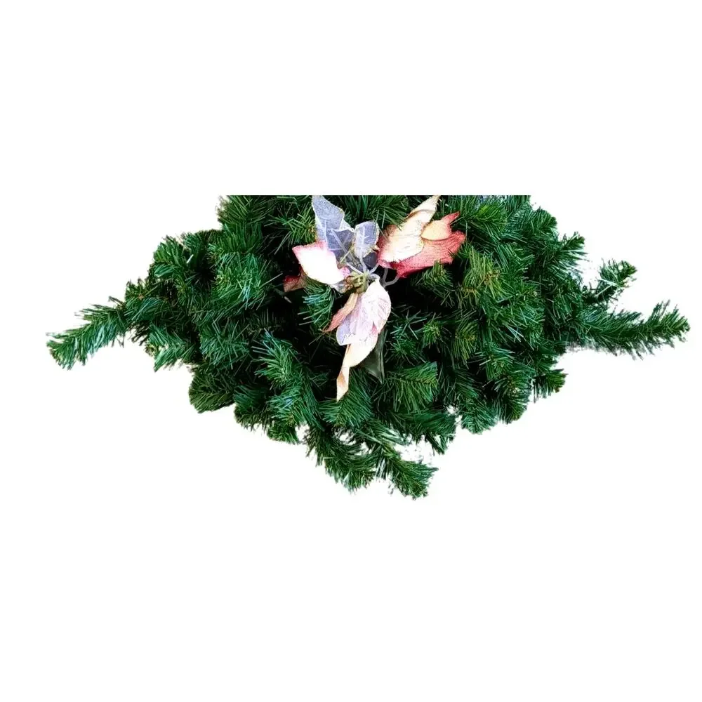 🎄🌸🎀Set of 3 Vintage Christmas Swags Faux Pine Pink Gold Holiday Decor 26-28